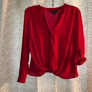INC Red women’s blouse. Petite medium
